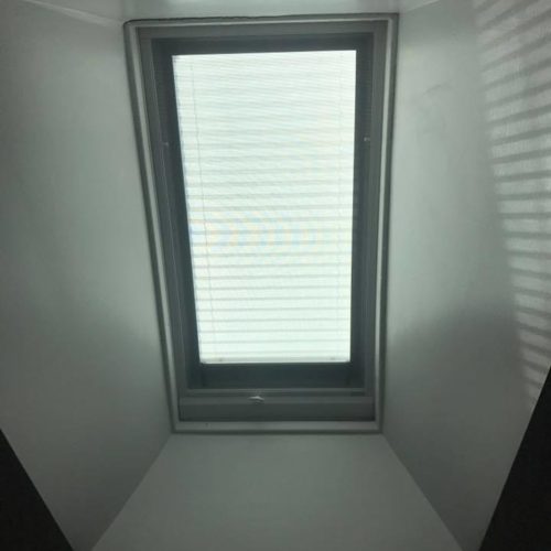 inside view of skylight blinds