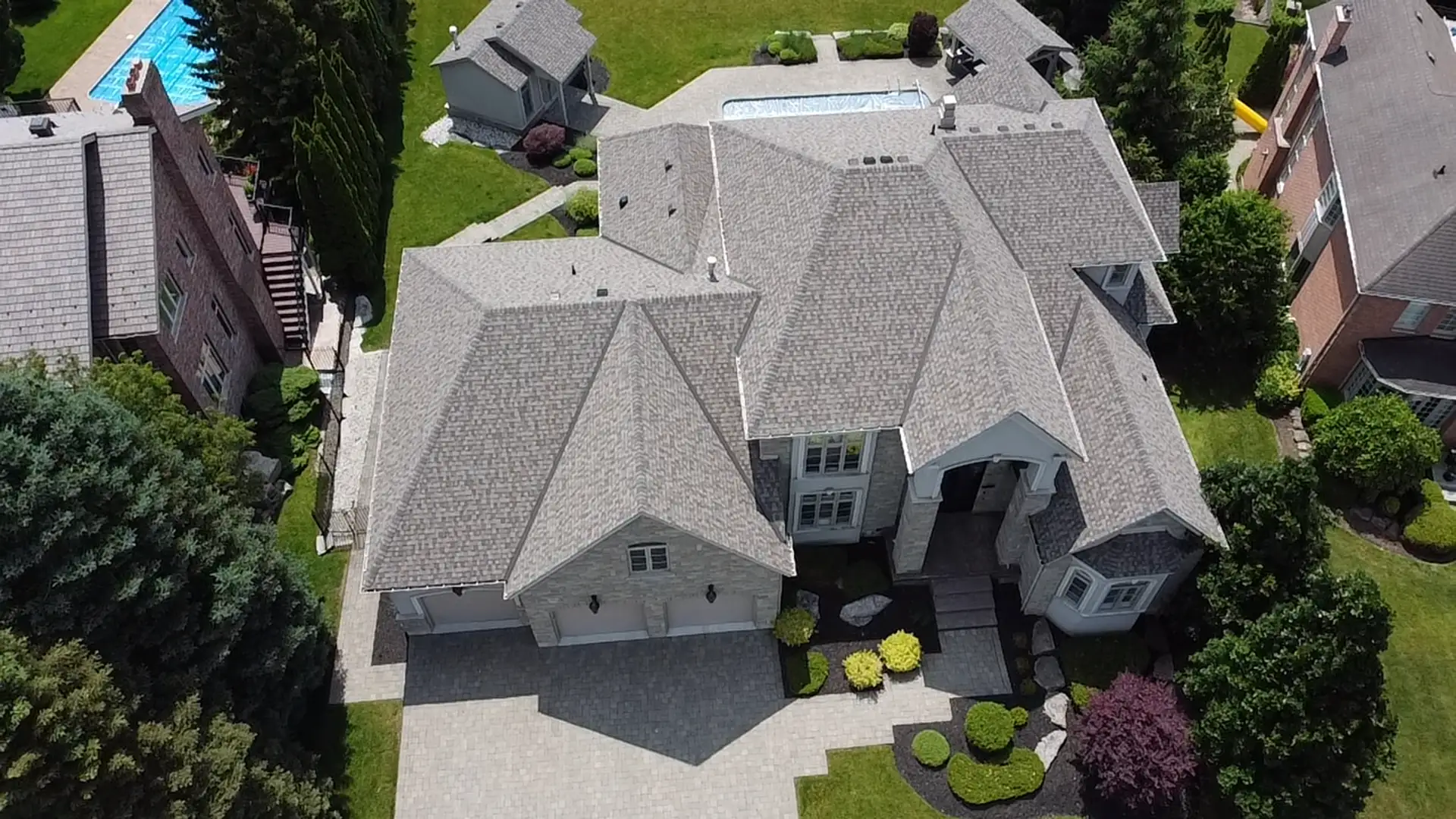 Luxury Estate Roof Installation with CertainTeed Landmark Pro Top Roofline